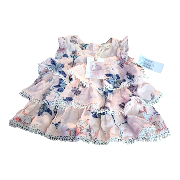 Jessica Simpson Other - NWT Jessica Simpson Pink Floral Baby Dress / Top 24M